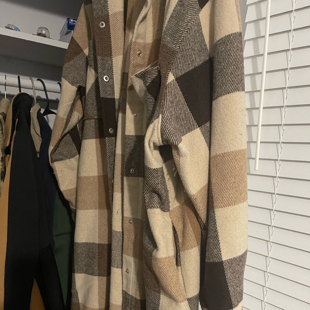 Brown Plaid Shacket - image 1